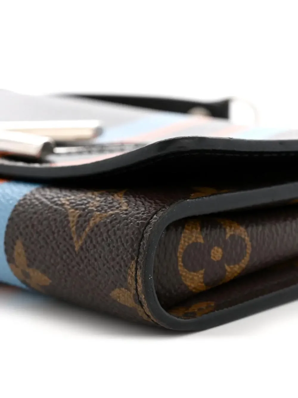 Louis Vuitton Stripe Twist Chain Wallet #322710L13B